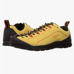 KEEN Jasper Low Hiking Trail Sneaker Shoes Yellow/Orange Suede Mens 10 Outdoors